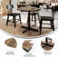 Plateau de table rond rond sans couture avec hauteur de table entrecroisée-543251110-549588365