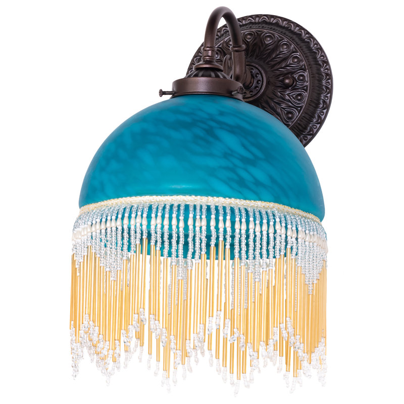 Applique murale en alliage de zinc Oddur, Bleu