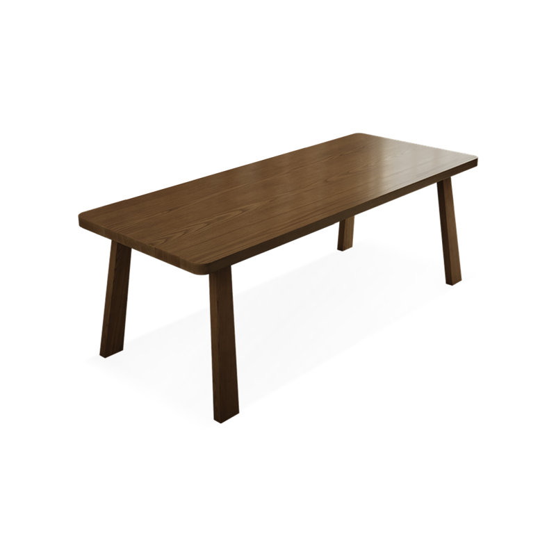 Bureau rectangulaire en bois massif 70,87 "noyer, H 29,53 po x l 70,87 po x P 31,5 po