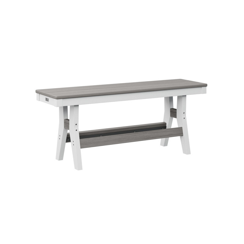 Banc de 44 po Berlin, H 18 po x l 44 po x P 12,5 po, Bois flottant gris / blanc