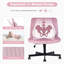 Fauteuil de bureau croisé en velours rose clair avec roulettes - Polyvalent pour le bureau personnel, la méditation et le maquillage