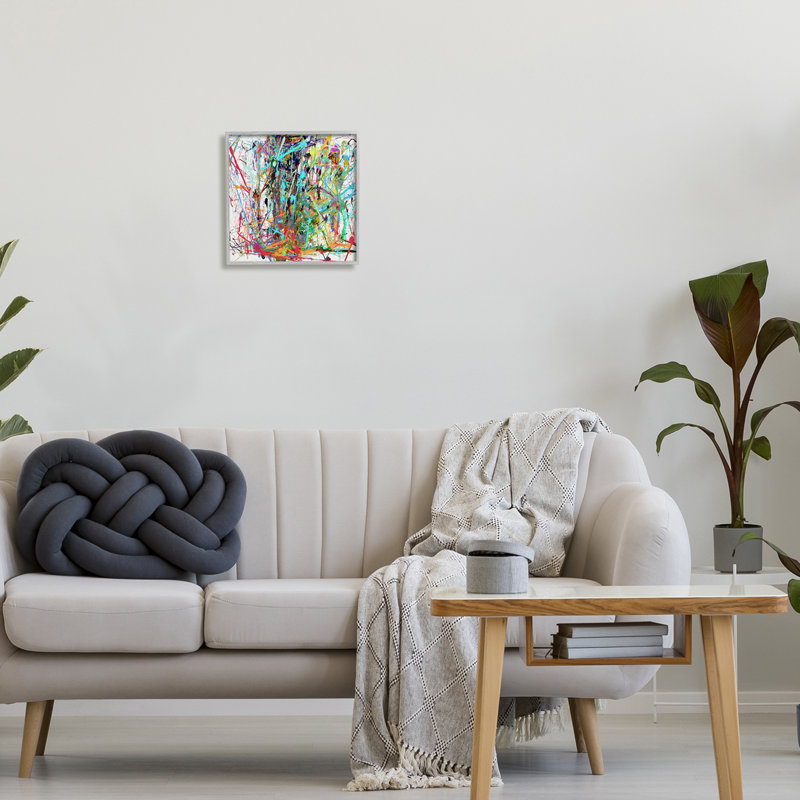 «Stupell Industries Urban Splatter Chaotic Abstraction», art mural sur toile par Angel Estevez, H 12 po x l 12 po x P 1,5 po