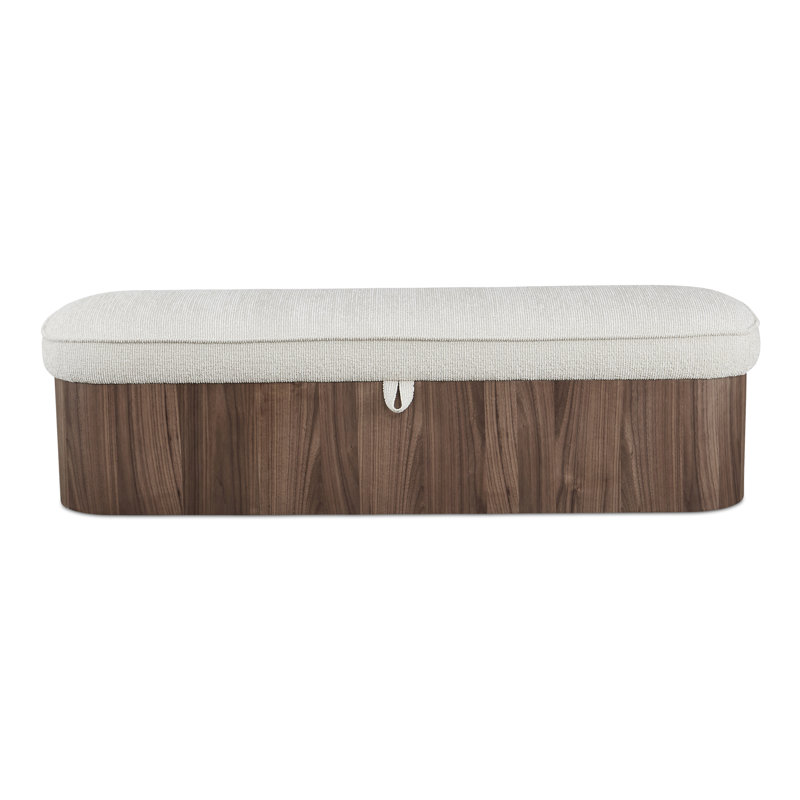 Sonny Upholstered Storage Bench, Walnut