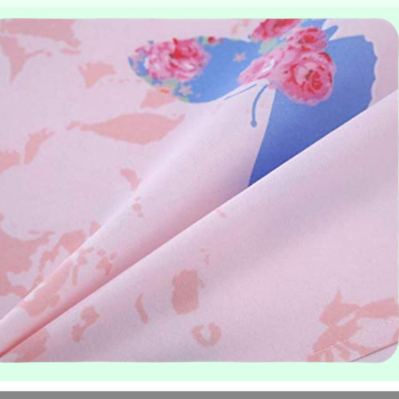 Butterfly Dreams Twin Bedding Set - 4 Piece Microfiber Sheet Set with Top Flat & Fitted Sheet, 2 Pillowcases - 14" Deep Pocket - Twin Size