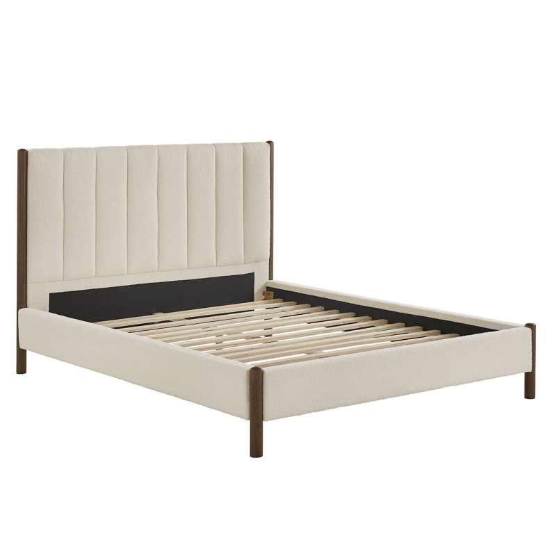 Lit plateforme tapissier Wesli, Grand