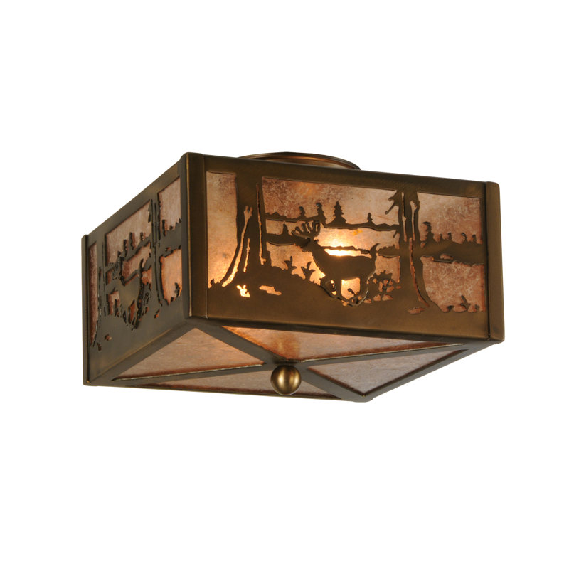 Rustic Lodge 2 - Light Semi Flush Mount