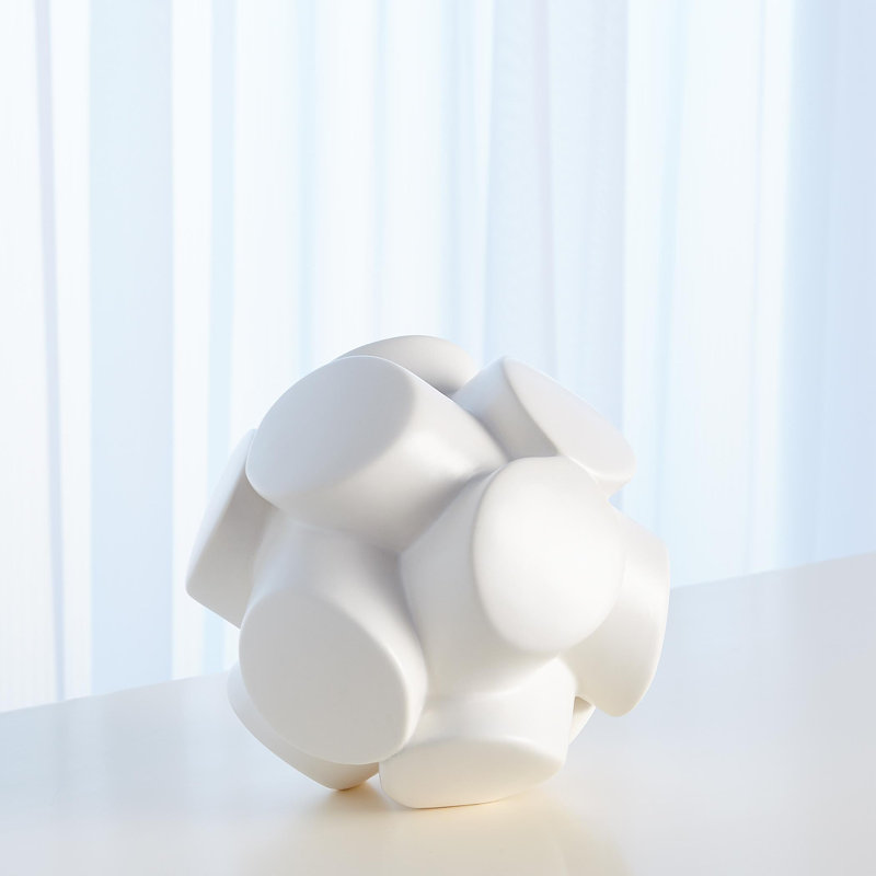 Mayet Handmade Ceramic / Porcelain Abstract Figurine / Sculpture Decorative Object, 6" H x 6" W x 6" D