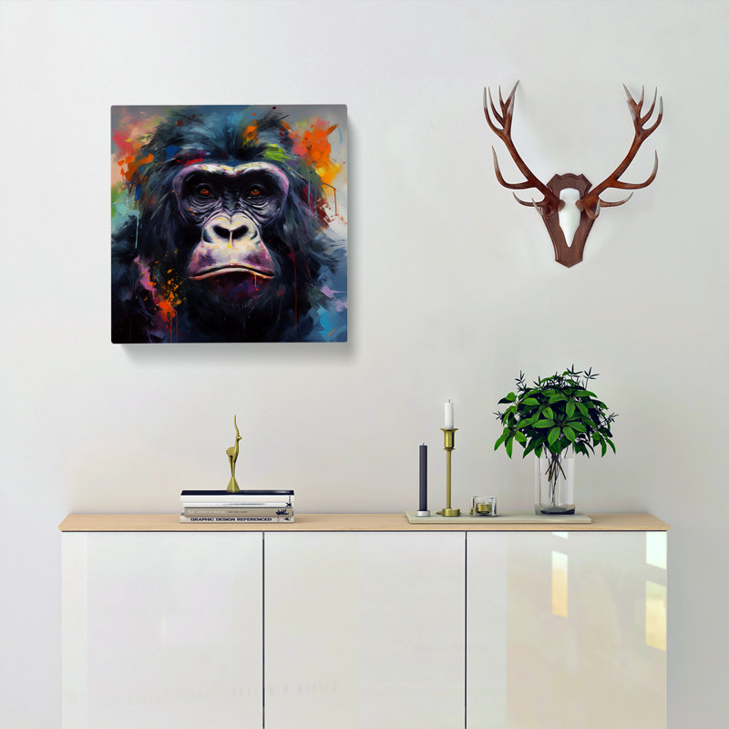 Gorilla Expressionism No.1 - Wrapped Canvas, 50cm H x 50cm W x 3cm D