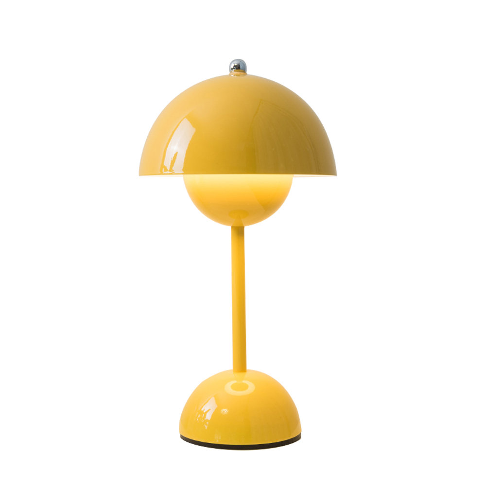 Brunilde Adjustable Metal Table Lamp, Yellow, Yellow