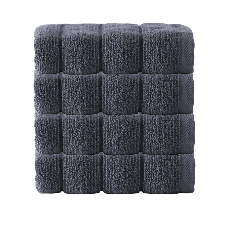 Essuie-mains en coton turc Rachel, Anthracite