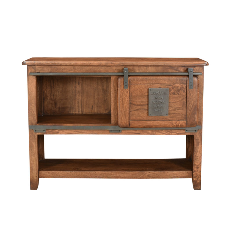 Everard 120cm Solid Wood Console Table, Brown