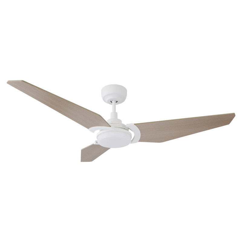 Ventilateur de plafond intelligent d'intérieur / extérieur de 52 pouces Kaj, ensemble d'éclairage à DEL à intensité variable et télécommande, fonctionne avec l'assistant Google, Amazon Alexa et les raccourcis Siri.