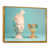 Toile avec cadre flottant or