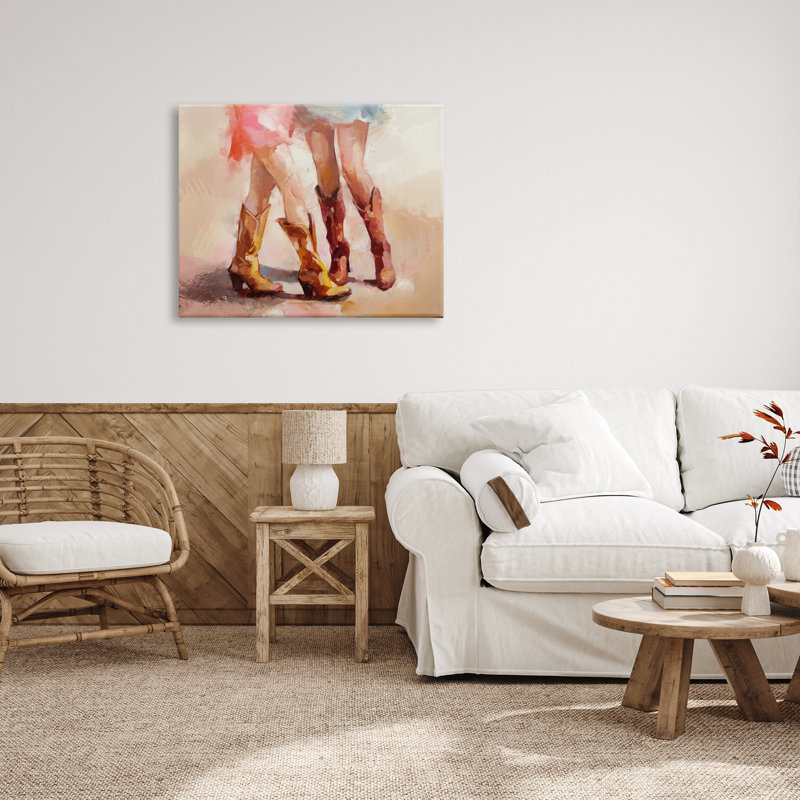 «Southwestern Cowgirls Dancing» par Ziwei Li, H 30 po x l 40 po x P 1,5 po