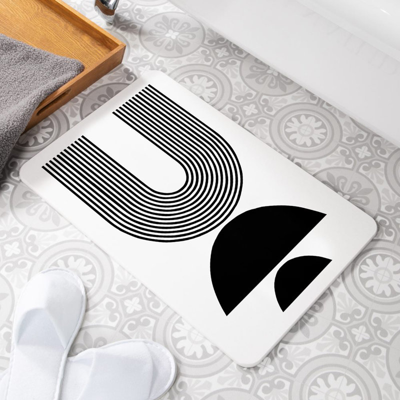 Non-Slip Shower Mat, White