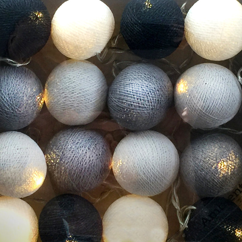 Misti LED Cotton Ball String Light, 20 Lamps - 5 Metre Long