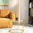 Gold Stainless Steel Coffee Table With Tempered Glass, Modern Stylish Practical Polygonal Design Functional Bedside Steel, Double-Layer Glass And