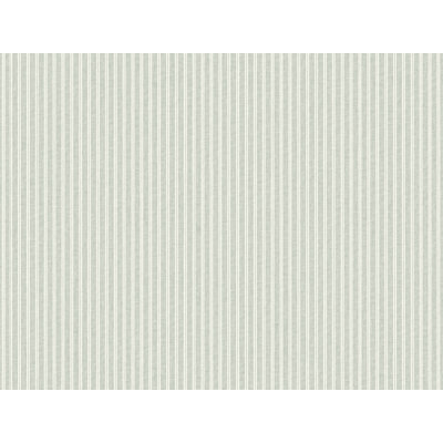 Ticking Stripe Sage Faux Linen Wallpaper