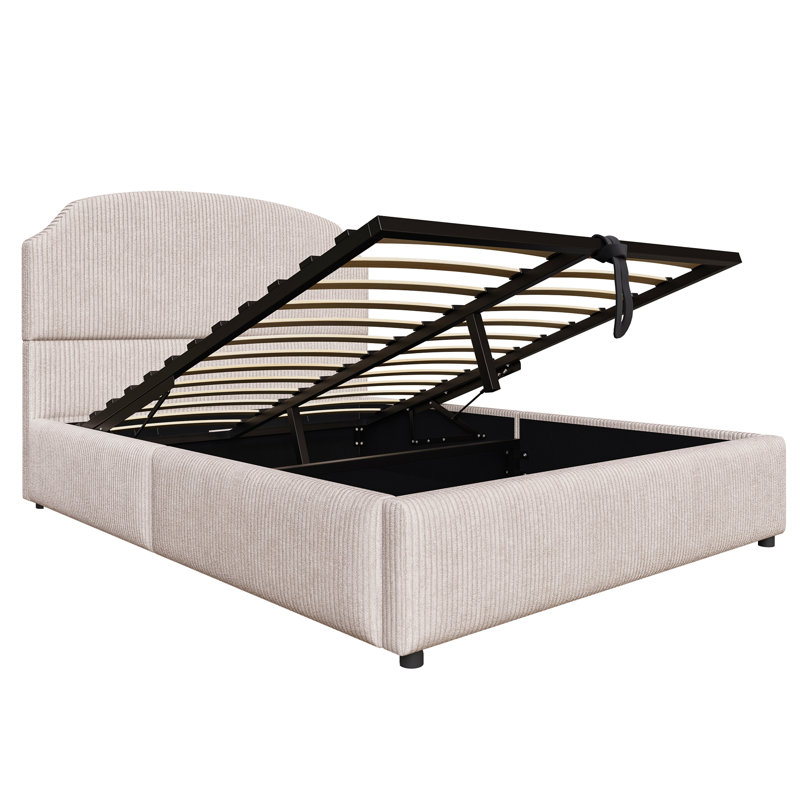 Ottoman Storage Bed, Beige