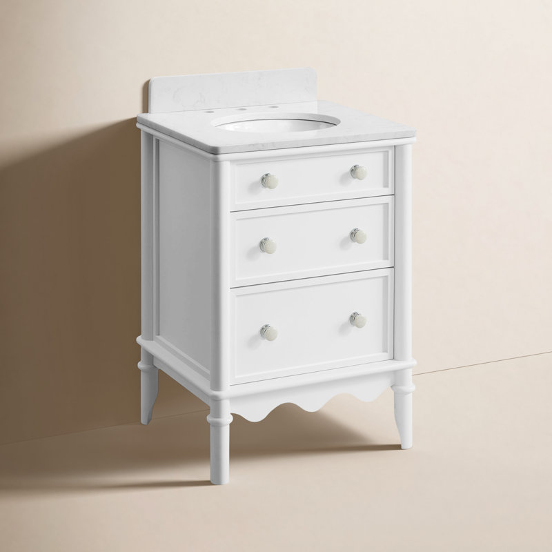 Meuble-lavabo Juliette, Blanc, H 34 po x l 24 po x P 20 po
