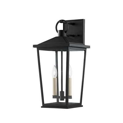 Petite applique murale d'extérieur 1 lumière Cadhla - Bronze texturé avec détails