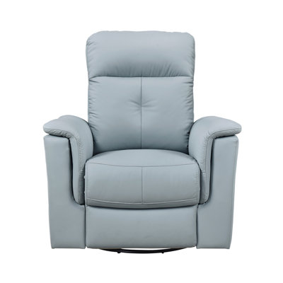 Leather Upholstered Swivel Glider Reclining Chair Luxury Living Room Furniture Comfort Chair 1Pc Plush Comfort by Wildon Home