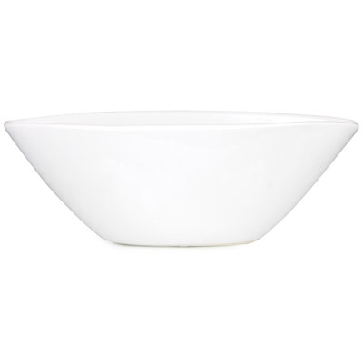 Glazed White Boat Shaped Bowl
