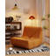 Chaise d'appoint moderne et minimaliste, revêtement en cuir avec rembourrage en éponge pour le salon.