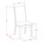 5 Piece Dinette Set for 4 Includes a Rectangle Dining Room Table with Dropleaf and 4 Shitake Linen Fabric Parsons Dining Chairs, Linen White-376506-17390816-17390821