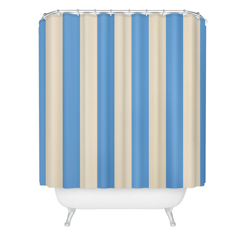 Rideau de douche Ninola Design, Rayé crème