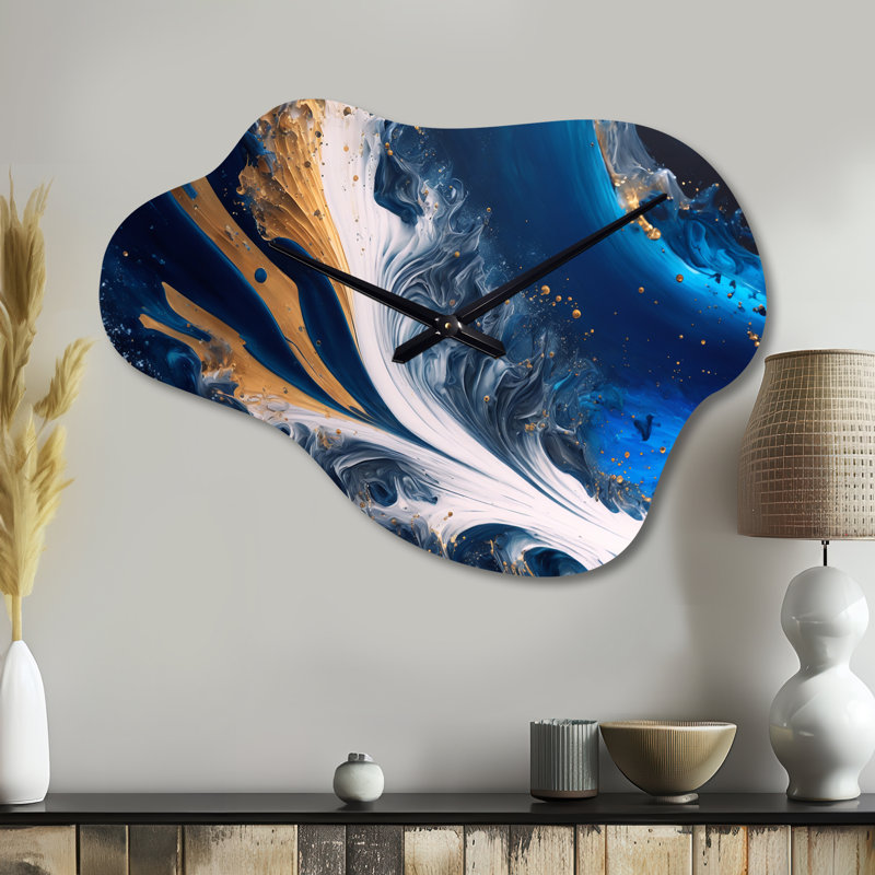 Paskal - Cloud Shape Large Blue Wall Clock - Unique Shape, Large