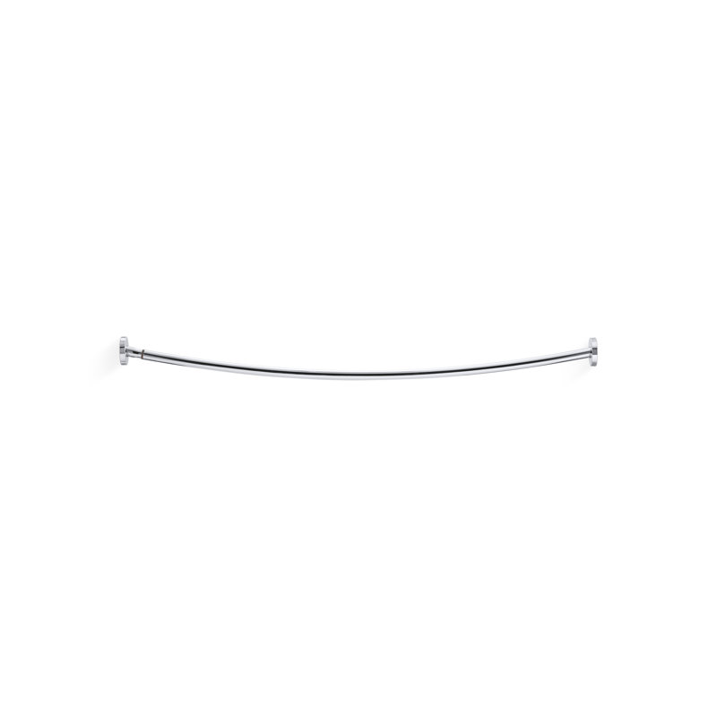 Expanse 76" Curved Fixed Shower Curtain Rod, Acier inoxydable poli