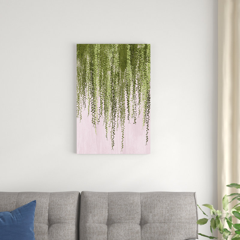 «String of Pearls I» par Grace Popp - peinture sur toile tendue, H 30 po x l 20 po