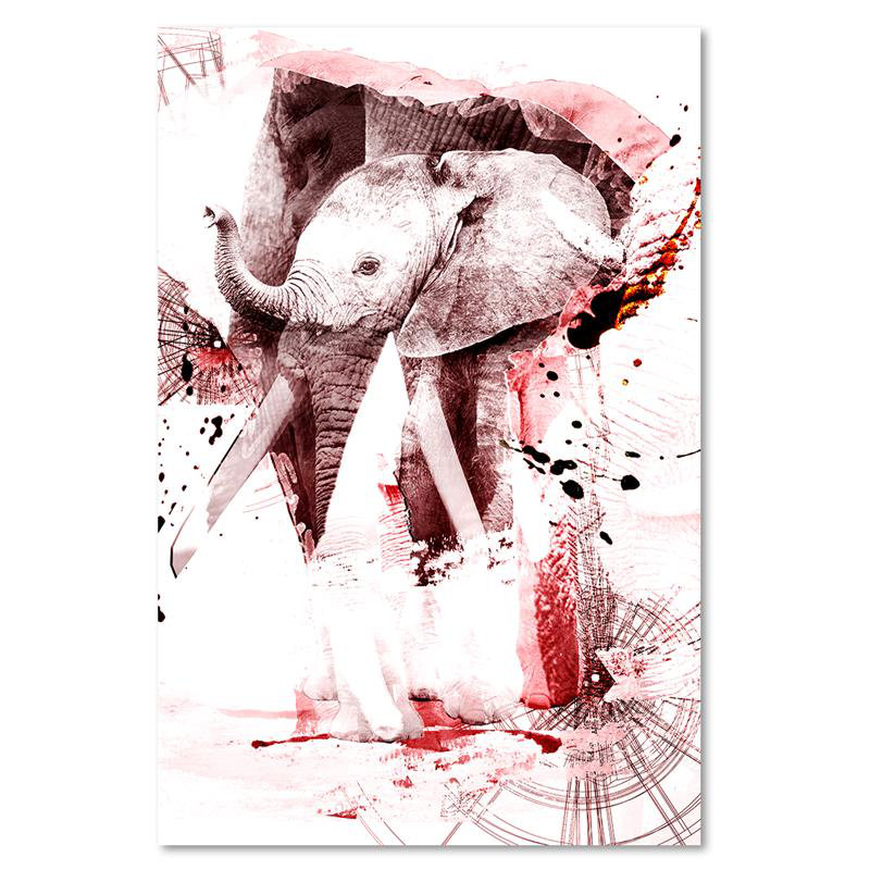 Leinwandbild Abstract Elephant