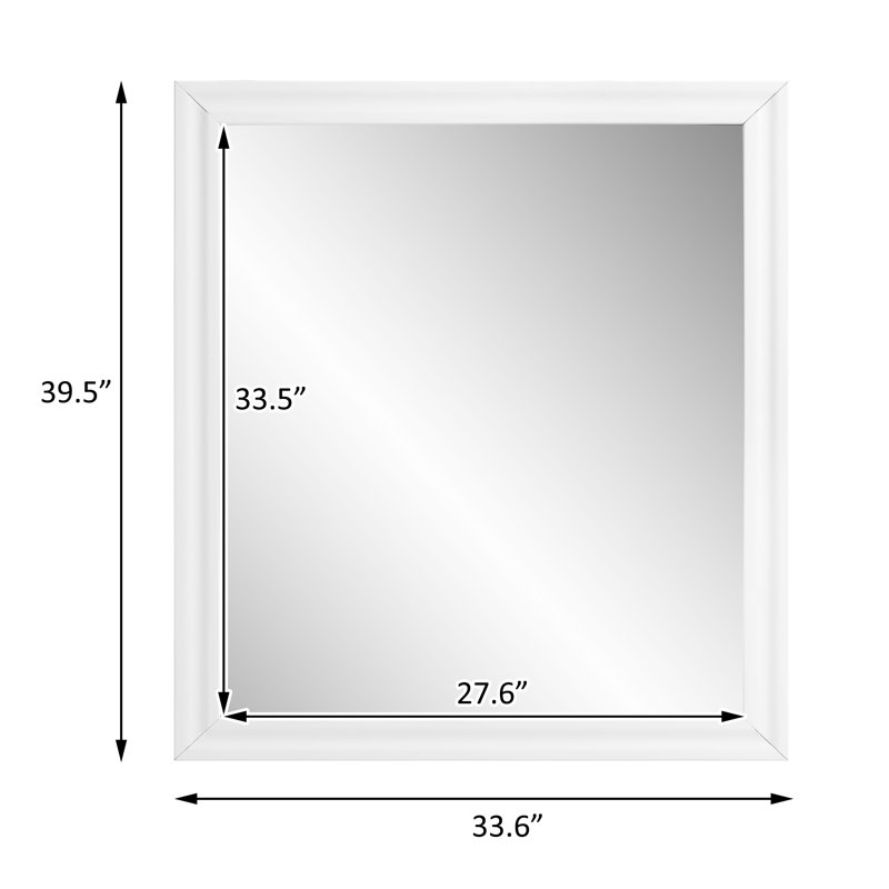 Miroir pour commode Carrol, Blanc