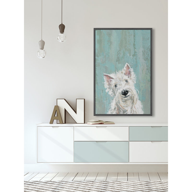«Furry Dog», reproduction encadrée sur toile, H 18 po x l 12 po x P 1,5 po