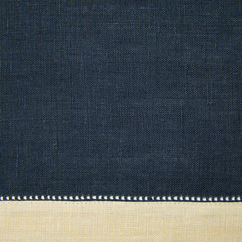 Roma Linen Square Napkins, Indigo/Stone