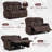 Manual Reclining Loveseat Sofa - Double Loveseat Recliner Chair with Side Pockets for RV Couch/Motorhomes/Living Room-682073073