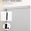 Garde-manger autoportant 70,75 po, décor, 4 portes, tablettes réglables, armoire blanche avec 4 tablettes pour économiser de l'espace