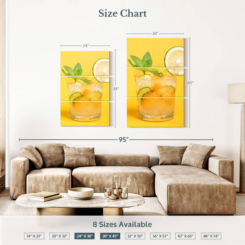 Yarlin rafraîchissant cocktail d'été, H 38 po x l 24 po