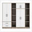 Armoire 6 portes avec tablettes et tiroirs