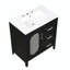 Meuble-lavabo simple 30 po avec plateau en céramique Sunjay