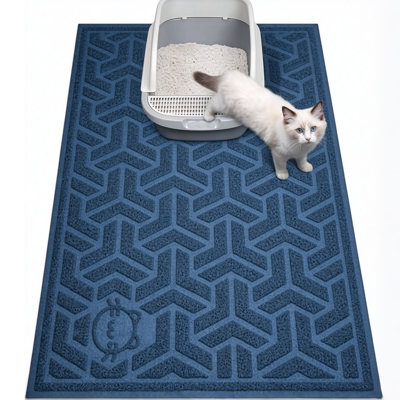 Cat Litter Mat Blue