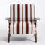 Chaises d'appoint confortables, chaise rayée moderne à structure en bois pour la maison