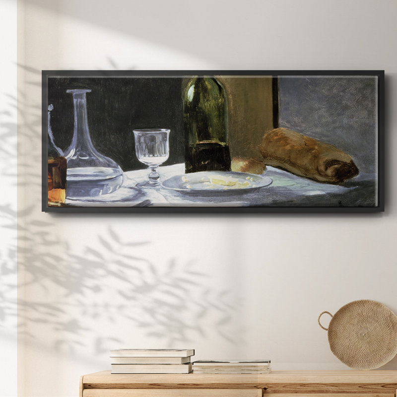 Nature morte avec des bouteilles, 1862 - toile encadrée, H 20 po x l 50 po