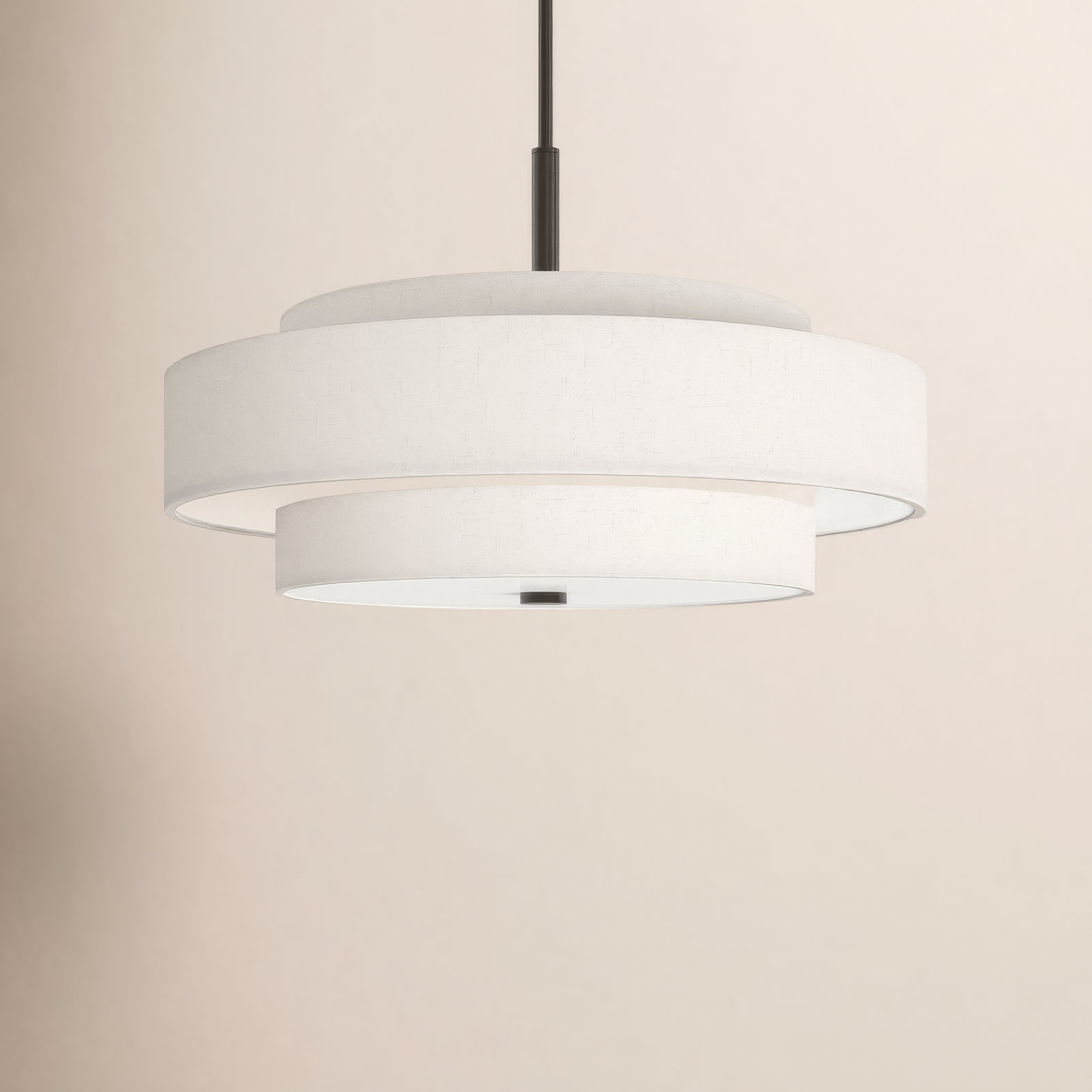 Flaire 5-Light Chandelier, English Bronze, Oatmeal