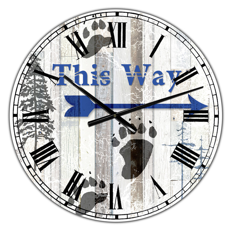 Grande horloge murale The Blue Moose - This Way II, Petit