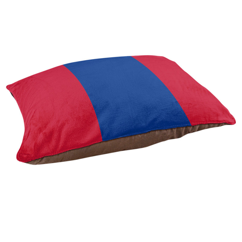 Coussin Louisville, Très grand (l 50 po x P 40 po x H 7 po), Rouge/bleu