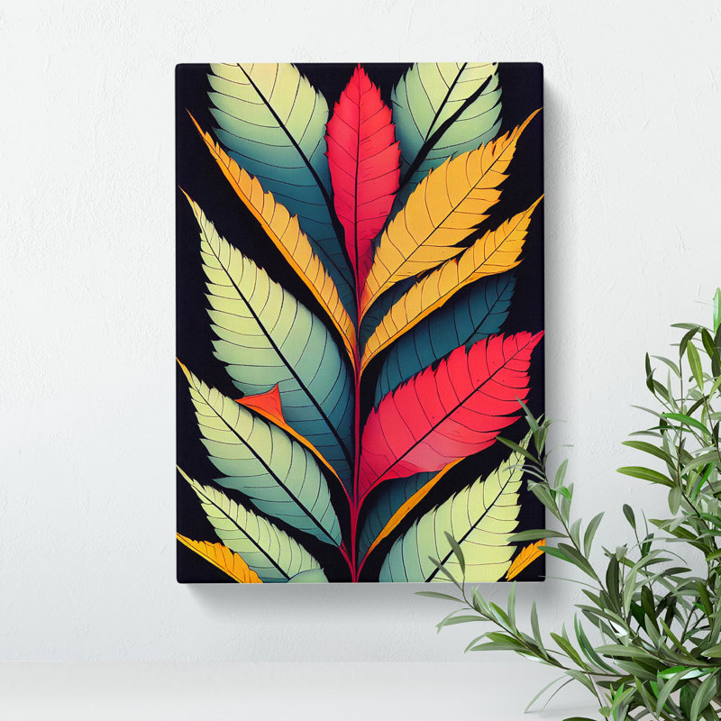 XC1022-175X A Tremendous Leaves - Wrapped Canvas Print, 76cm H x 50cm W x 3cm D