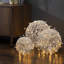 Set Of 3 White Modern Organic Vine Balls, Battery Operated Led